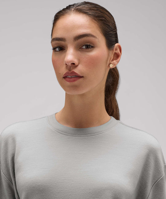 Sweat-shirt Boxy en laine mérinos pour femme