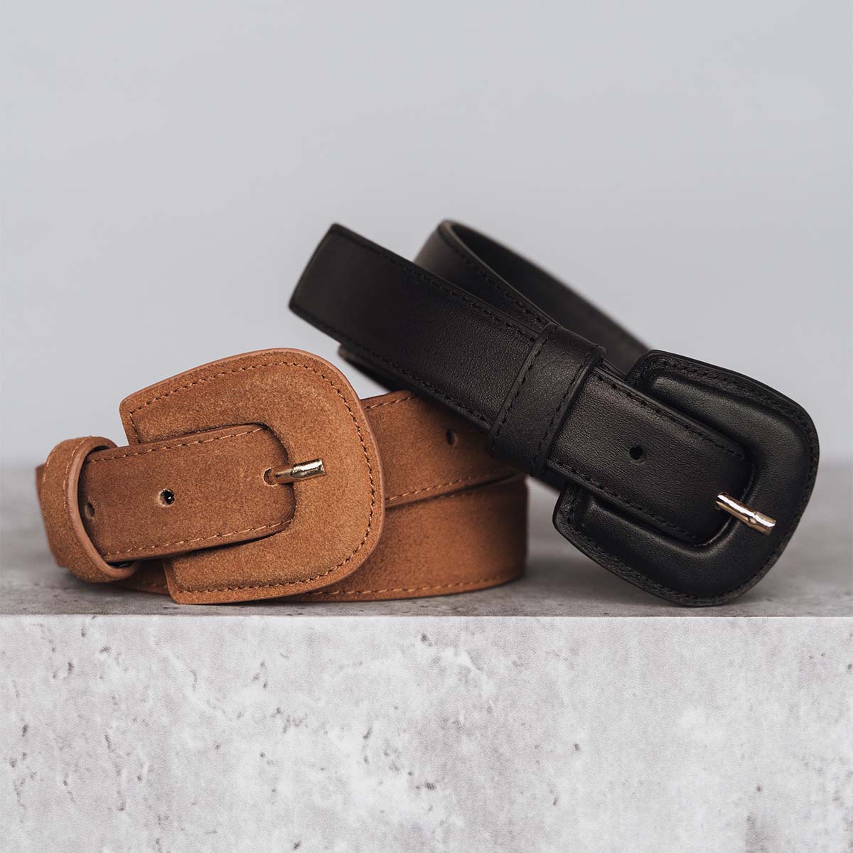 The Nouveau Belt Lion Suede