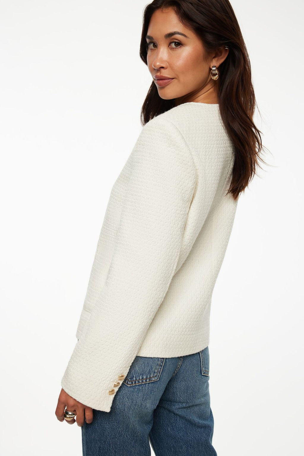 Blazer croisé en tweed