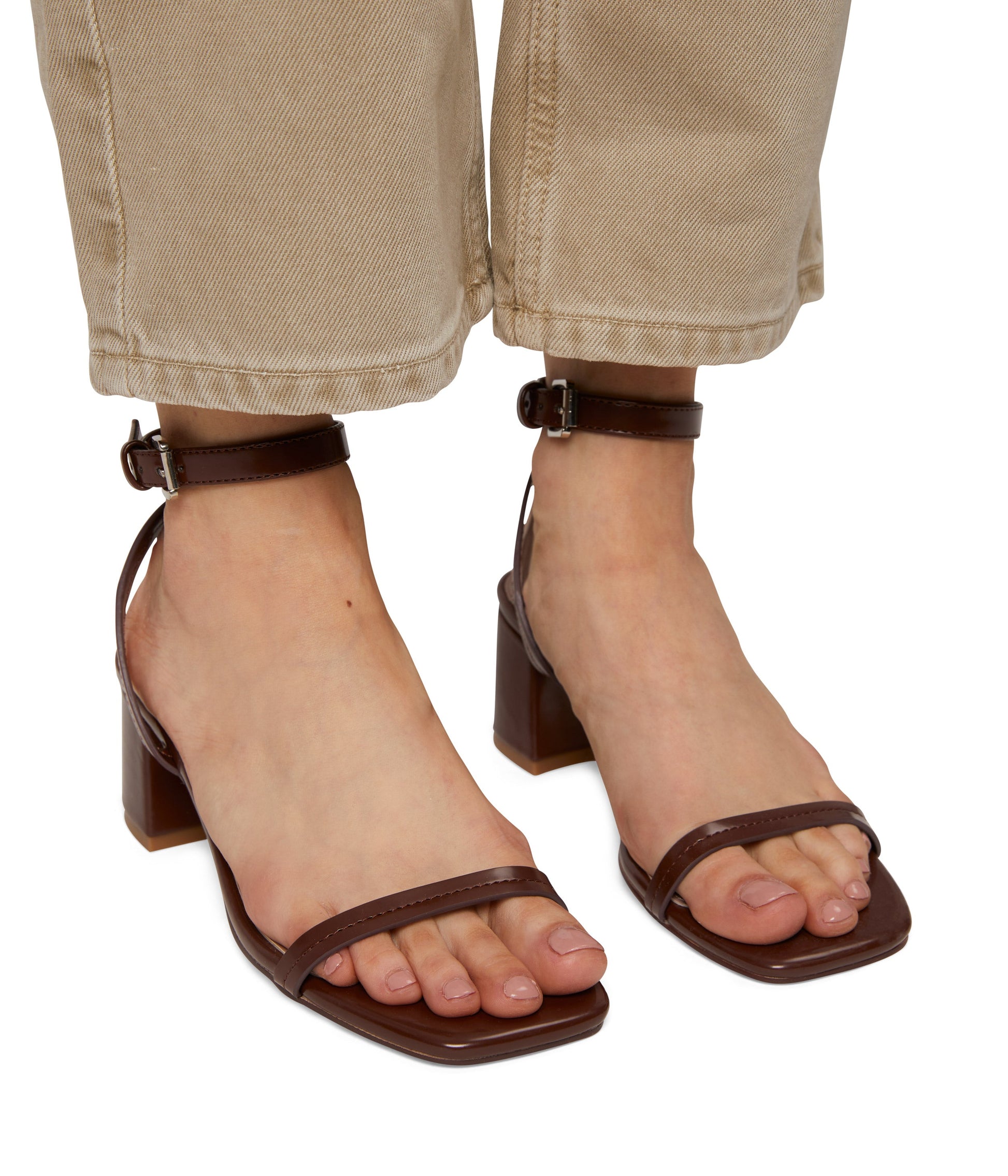 FIOR Women's Vegan Block Heel Sandals