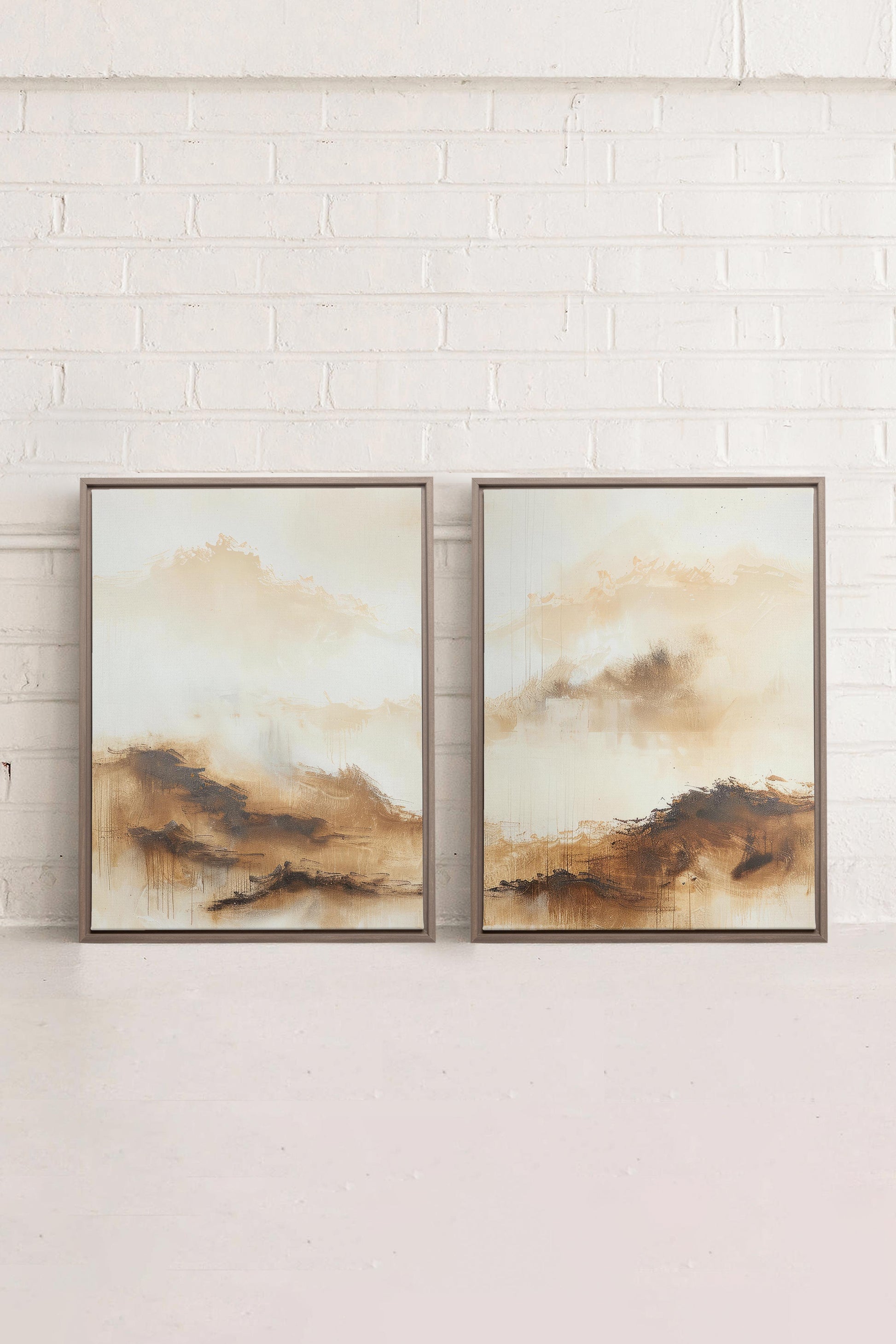 AMBER WAVES DUO (2 Stretched Canvas Artworks)