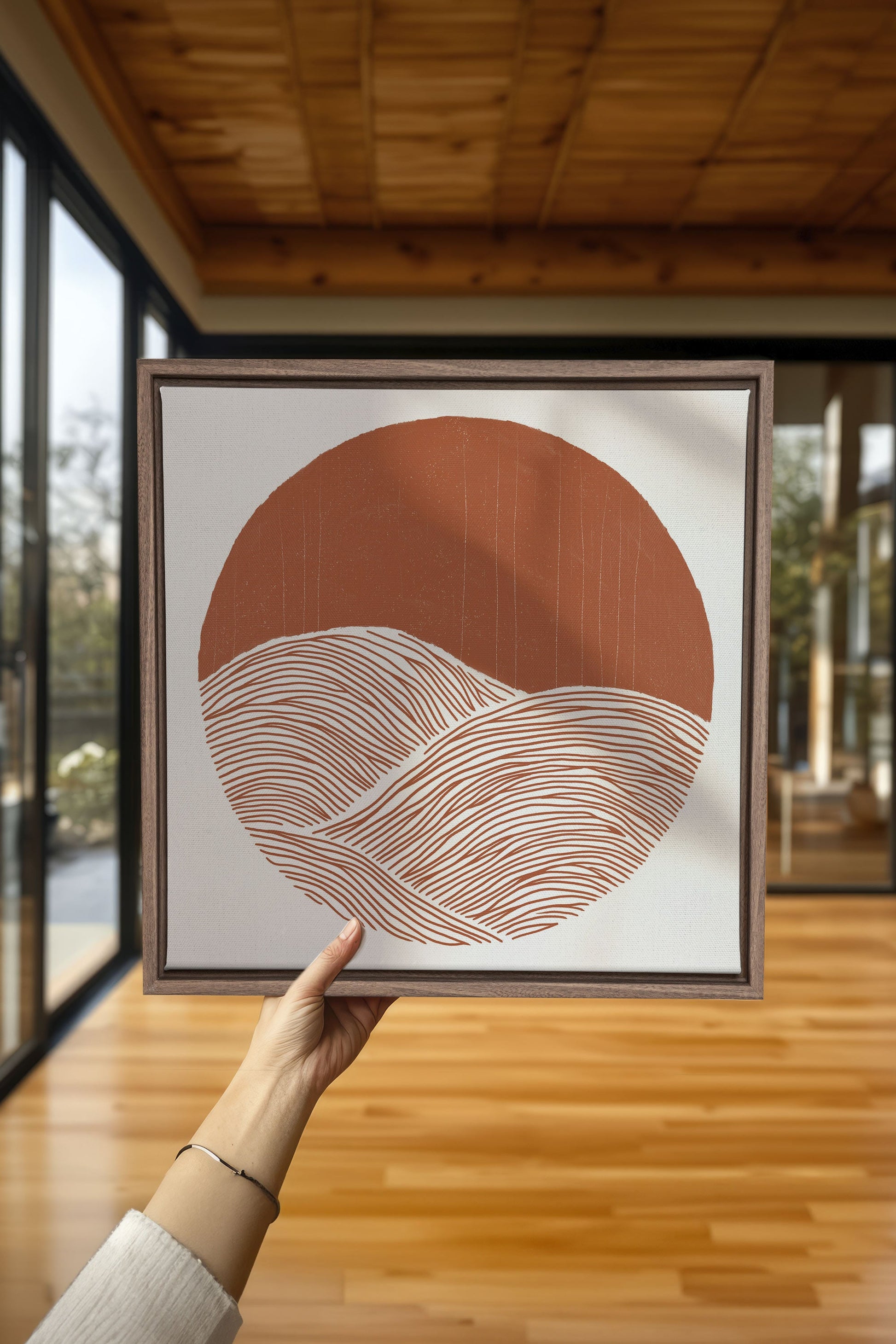 EARTH WAVES, Stretched Canvas Artwork