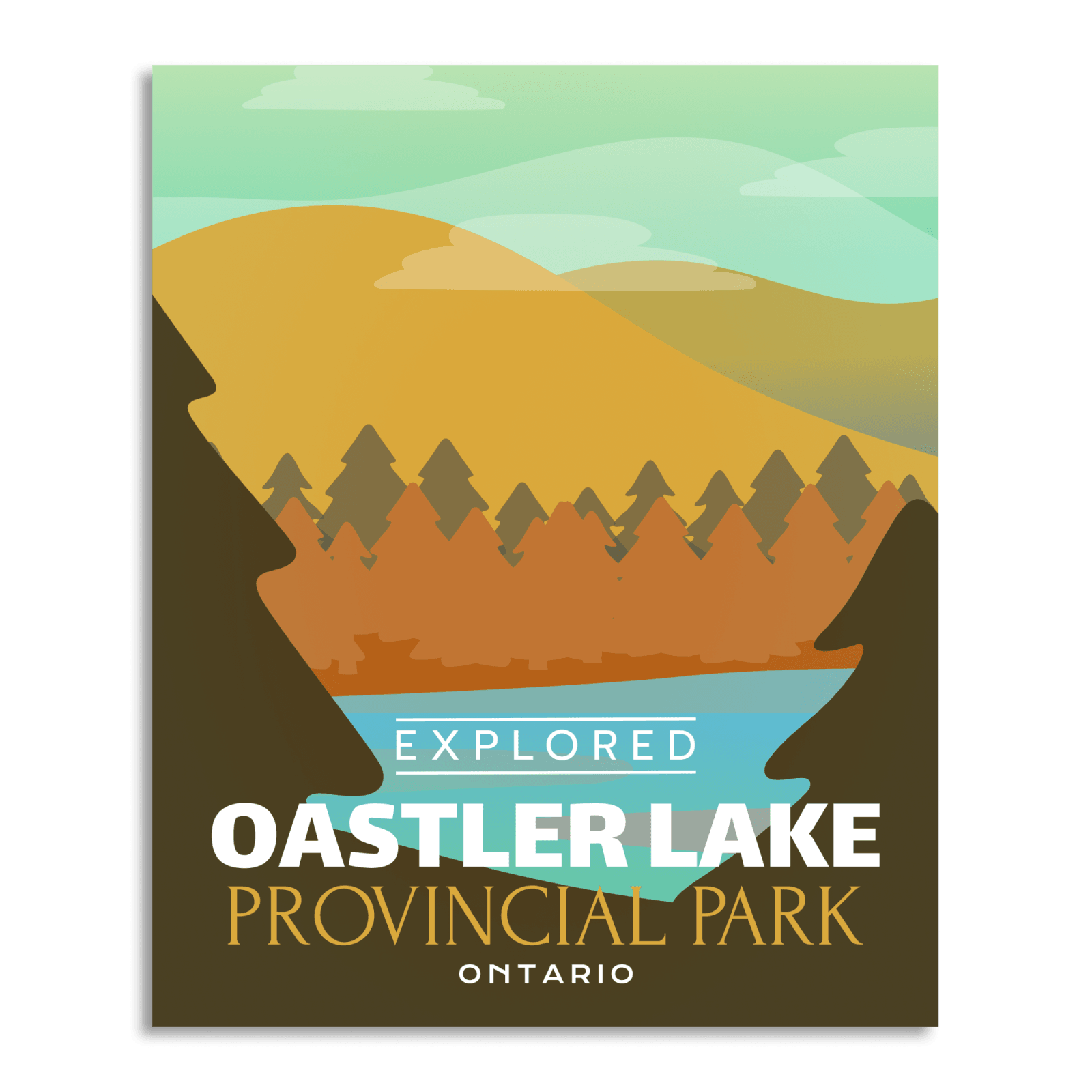 Affiche « Explorée » du parc provincial du lac Oastler