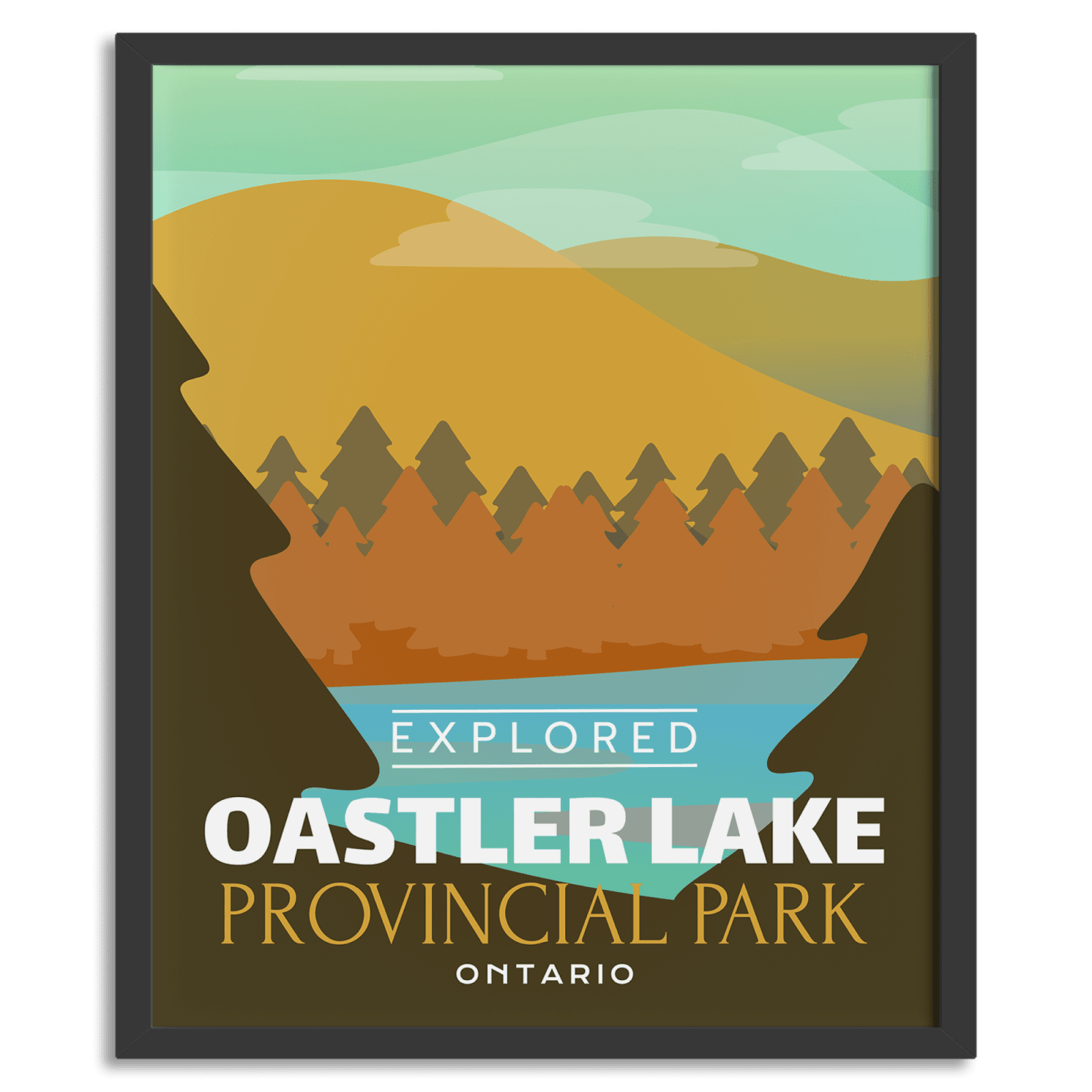Affiche « Explorée » du parc provincial du lac Oastler