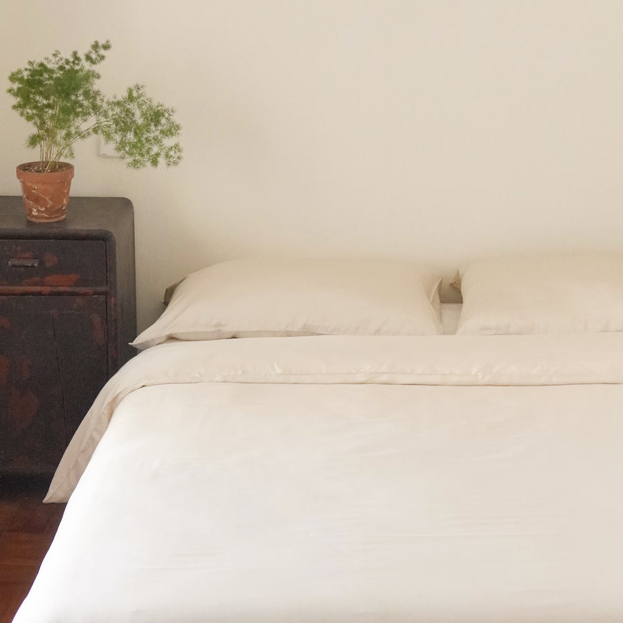Ensemble de draps en satin de bambou biologique