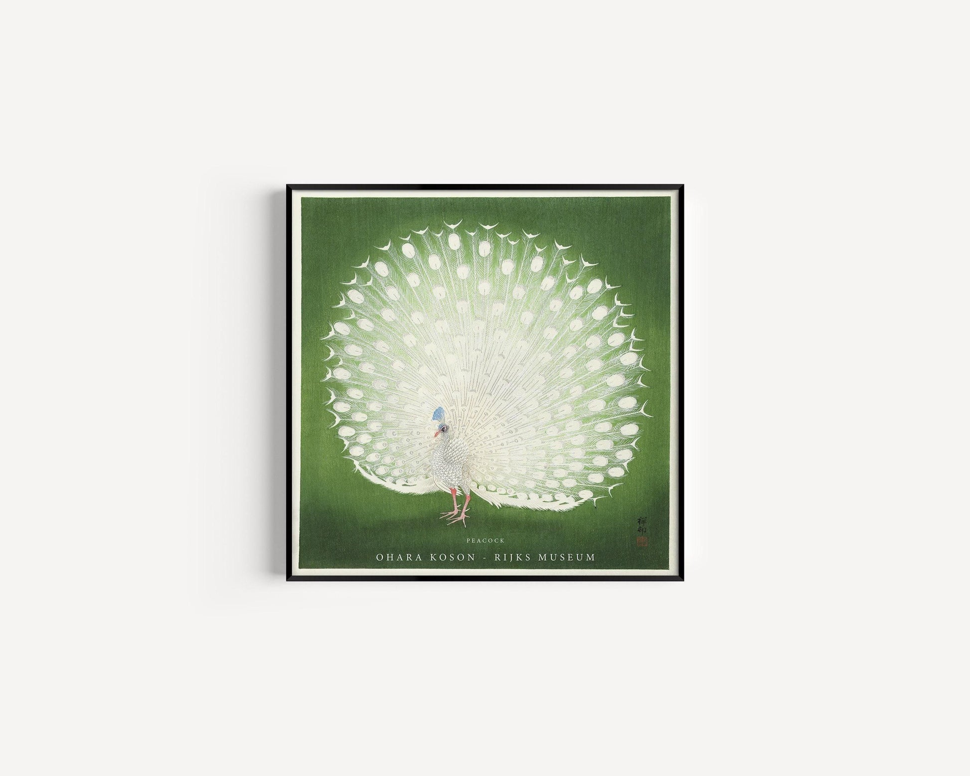 Ohara Koson Peacock Print: Vintage Japanese Giclee Art