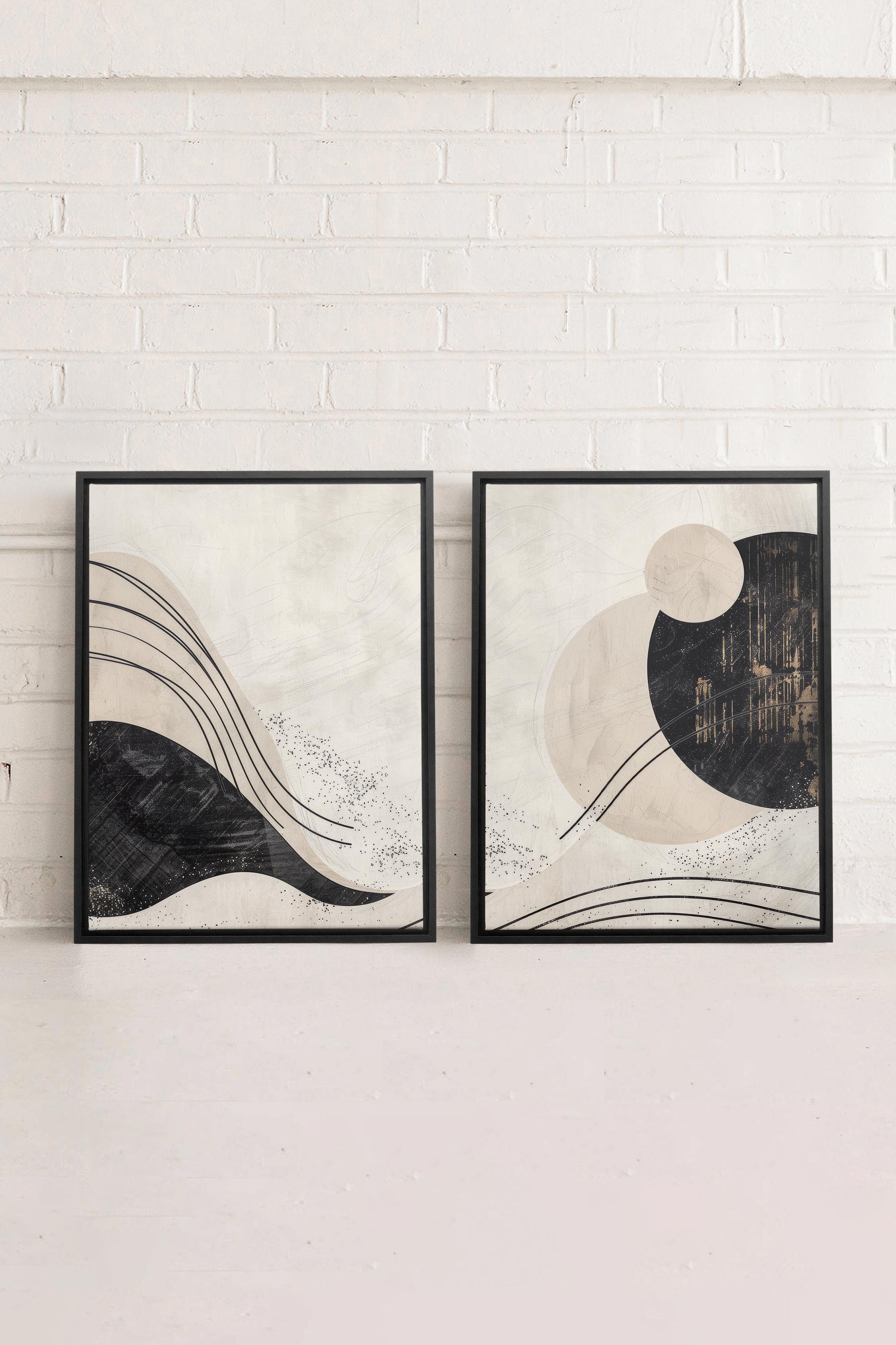 MINIMALIST UNIVERSE DUO (2 Stretched Canvas Artworks)