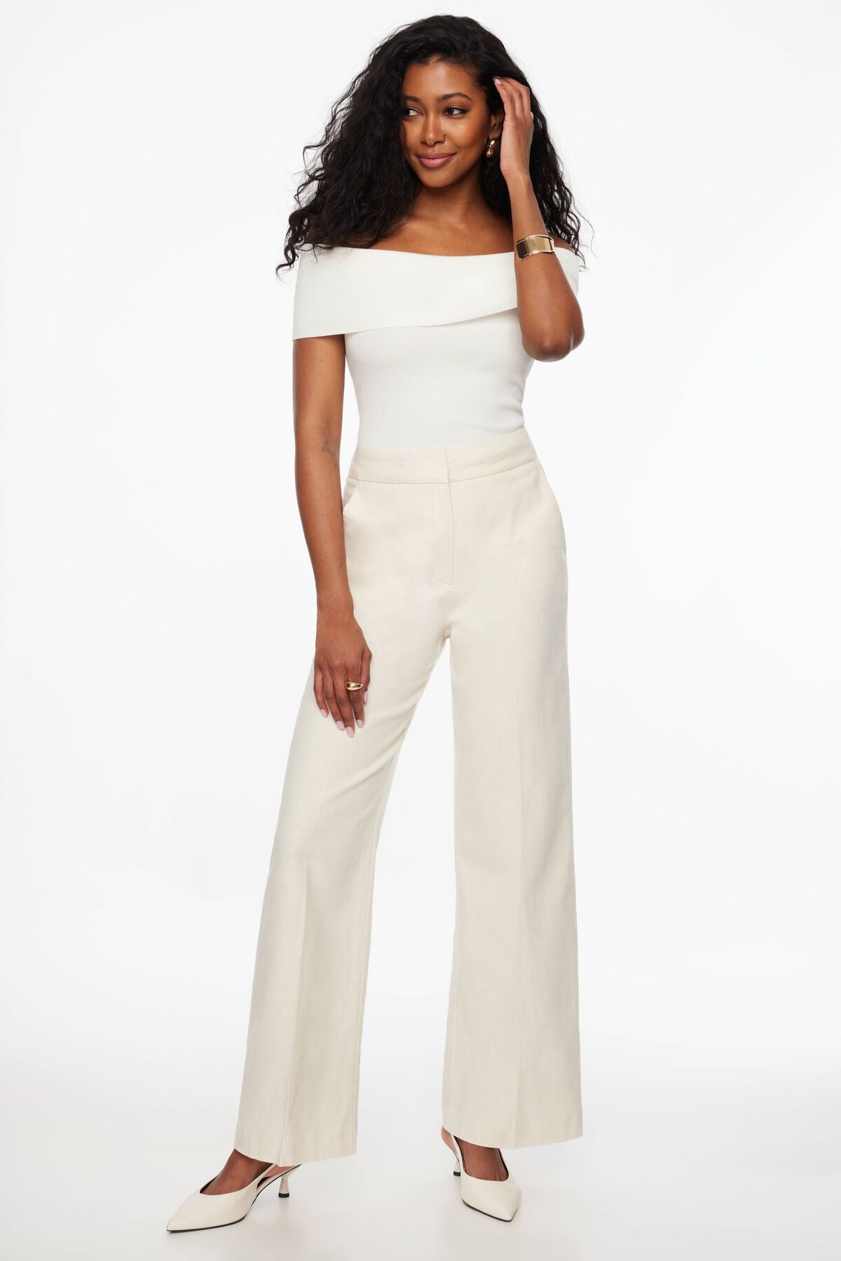 Fold Over Off Shoulder Top