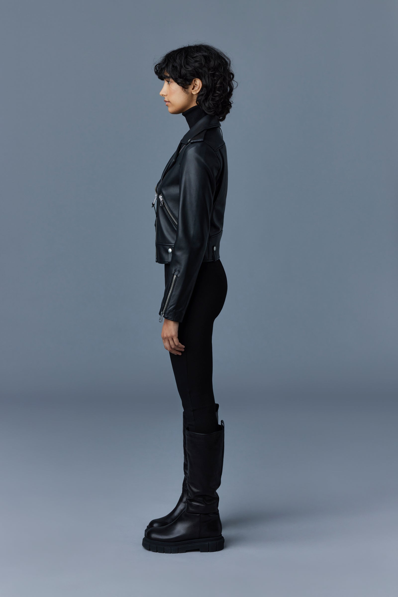 Veste de motard en cuir BAYA (R)