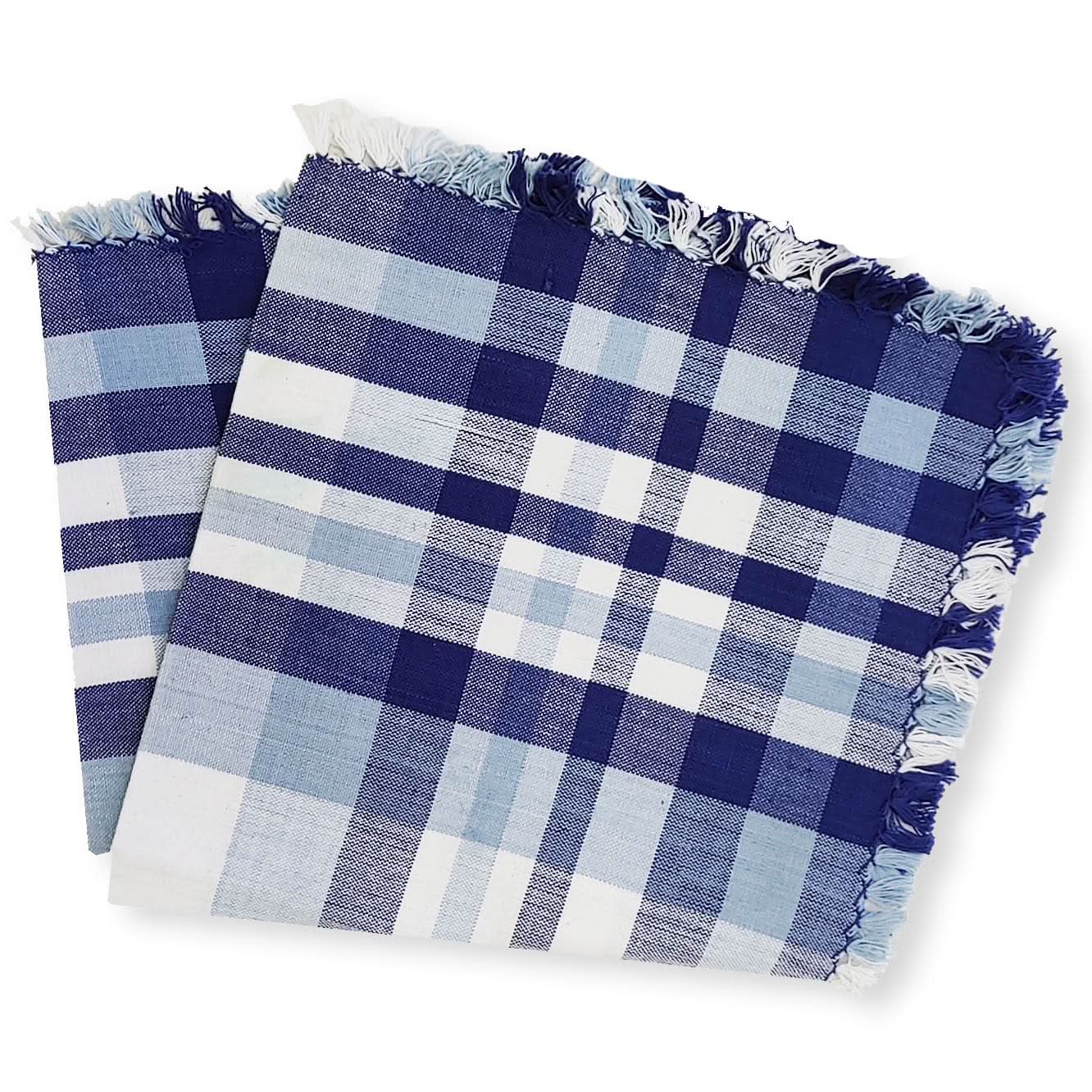 Lemon Tree Ombre Blue Cloth Napkin - Set of 4