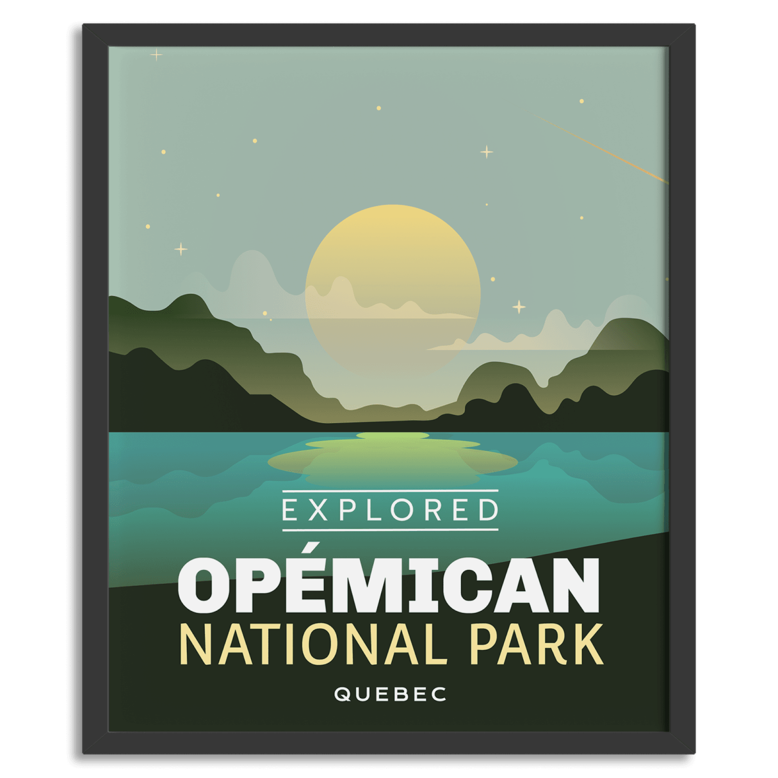 Affiche « Explorée » du parc national d’Opemican