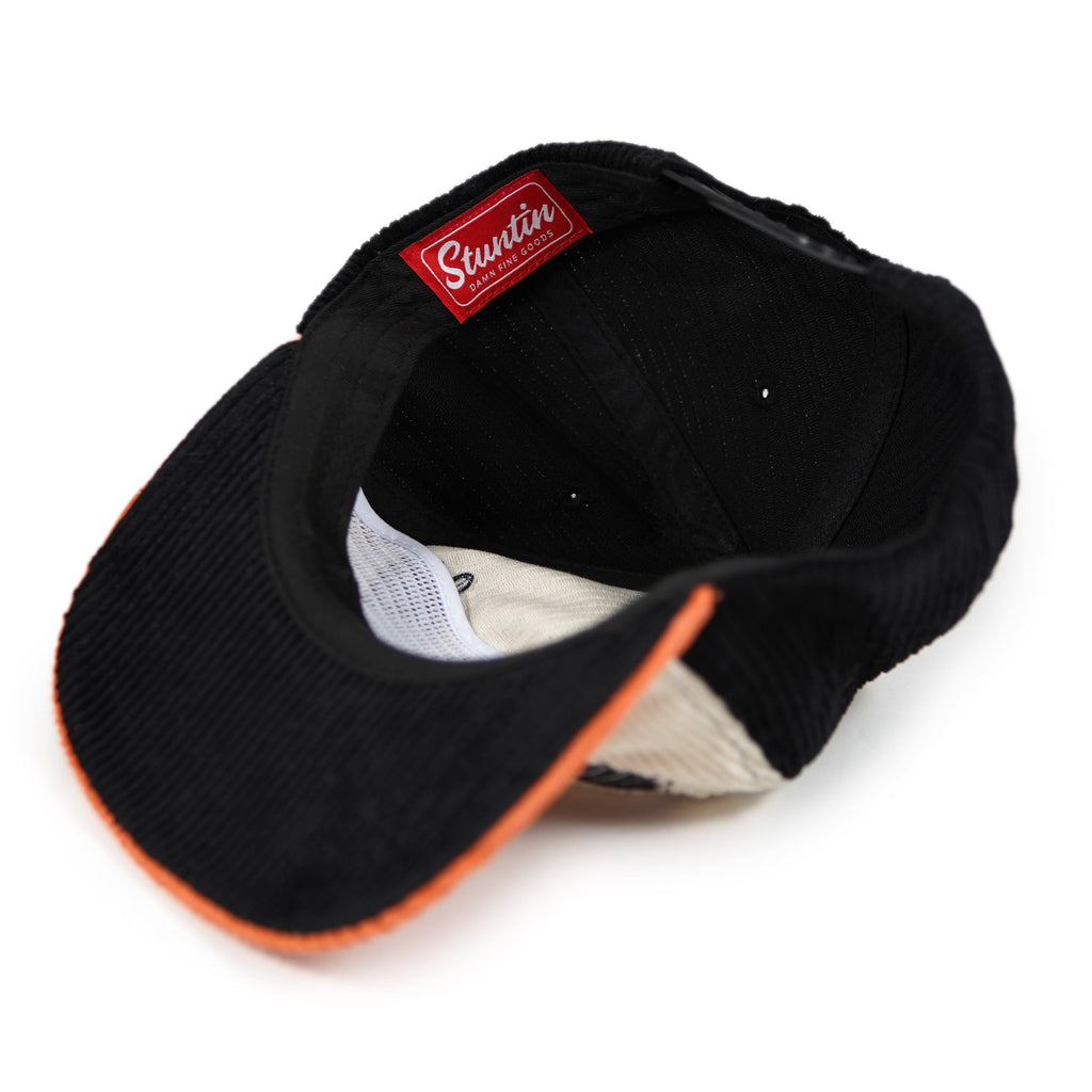 Chapeau en velours côtelé bicolore Oriole