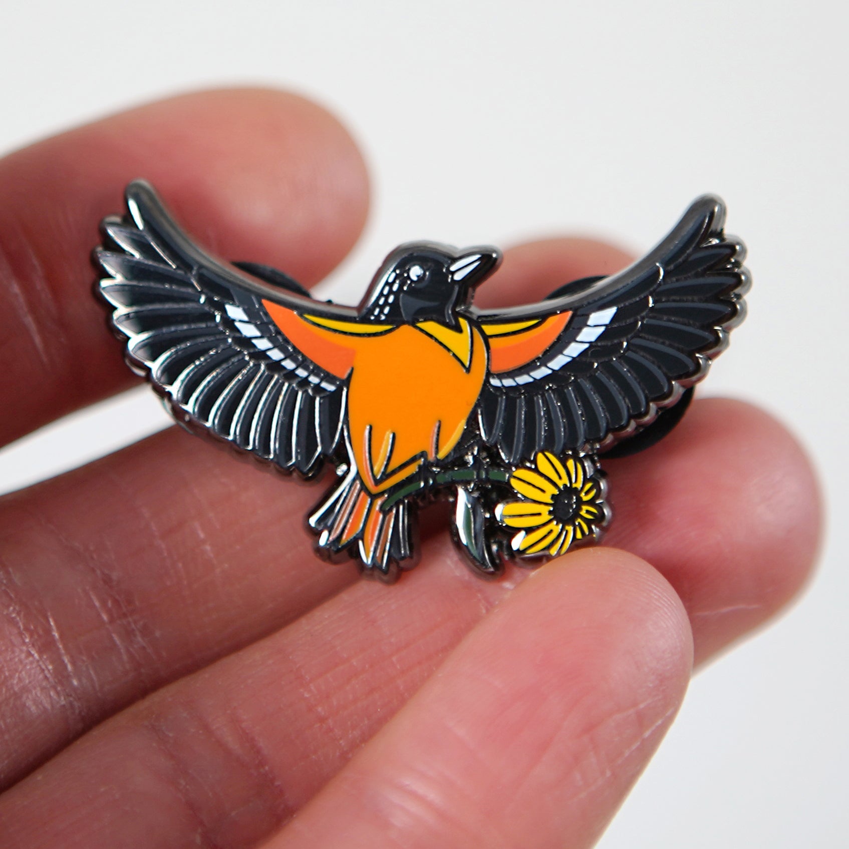 Oriole Enamel Pin