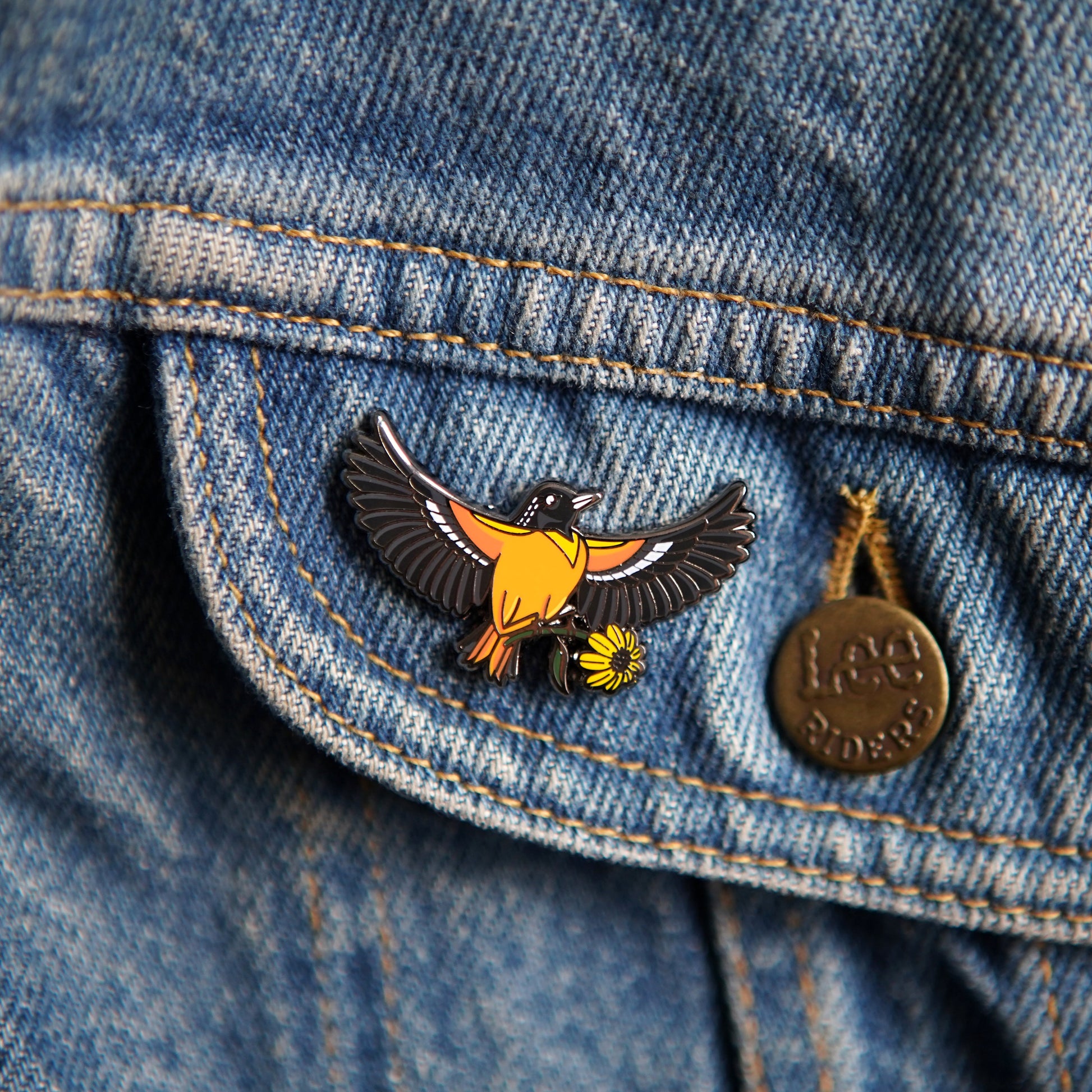Oriole Enamel Pin