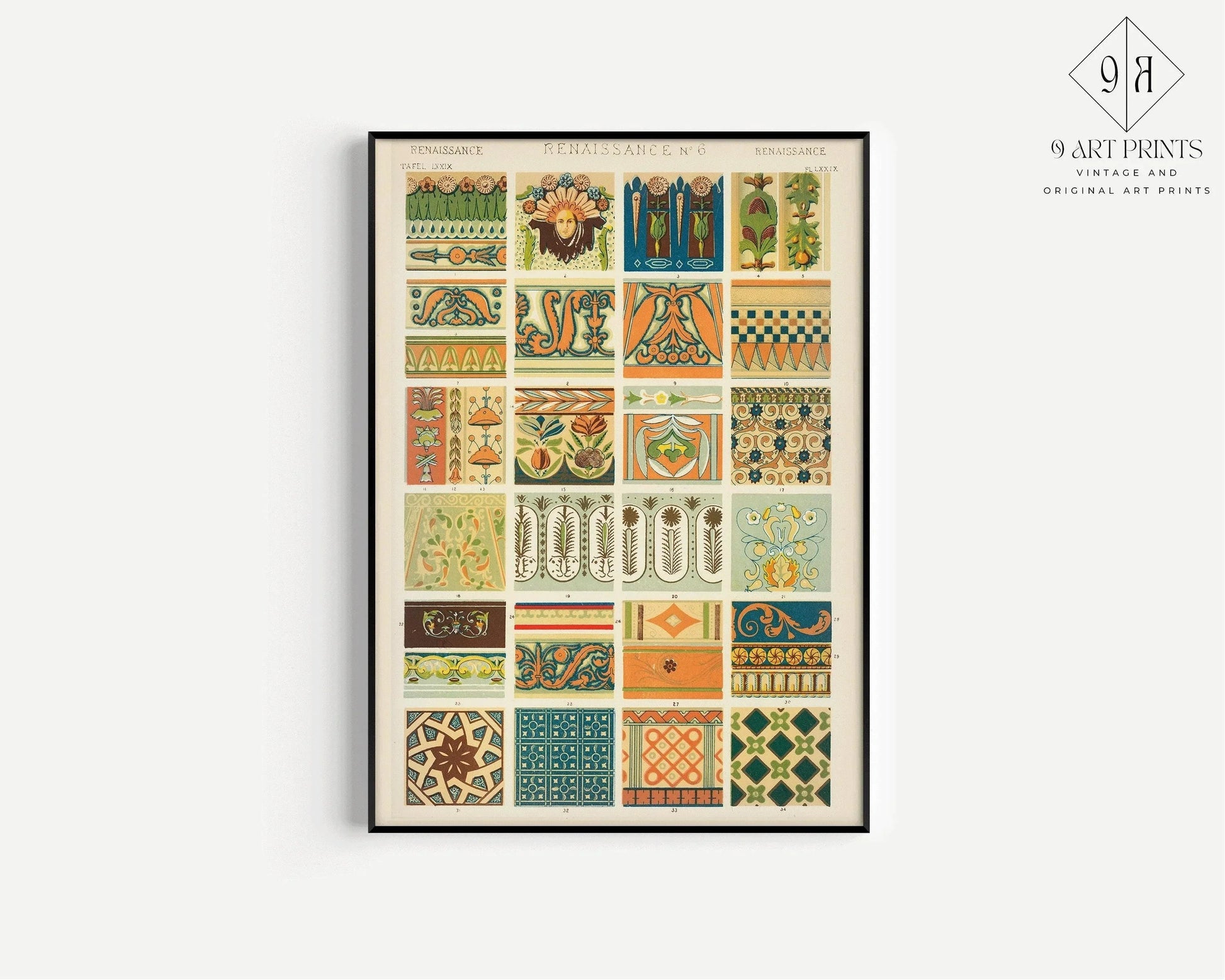 Owen Jones | STATEMENT TRIO | Vintage Pattern Art Available framed or unframed