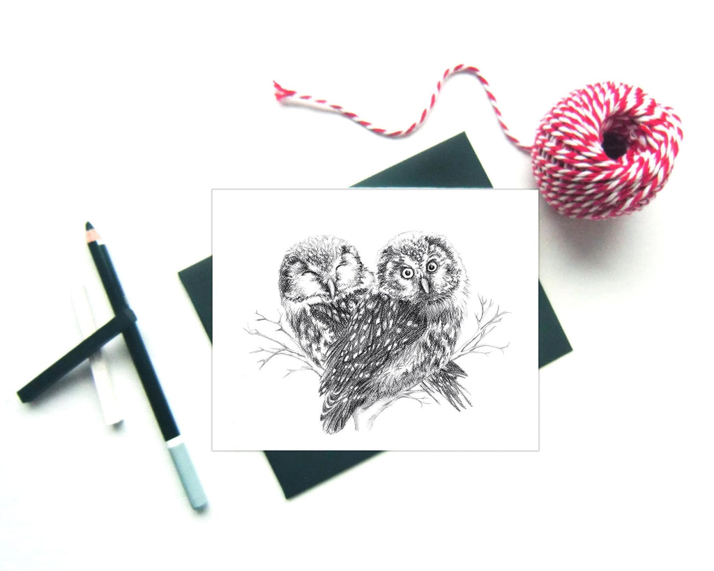 Owls in Love Greeting Card