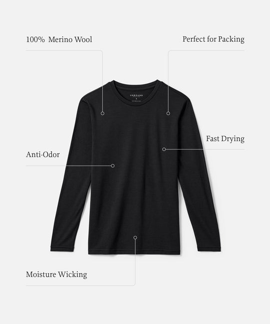 Men's Long Sleeve Merino Crew