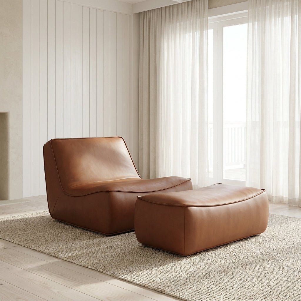 P02 Single Sofa & Ottoman Set
