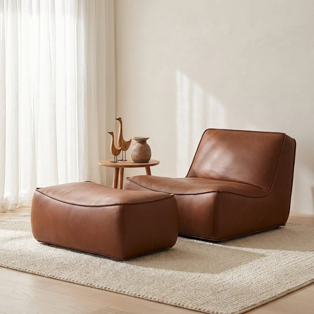 P02 Single Sofa & Ottoman Set