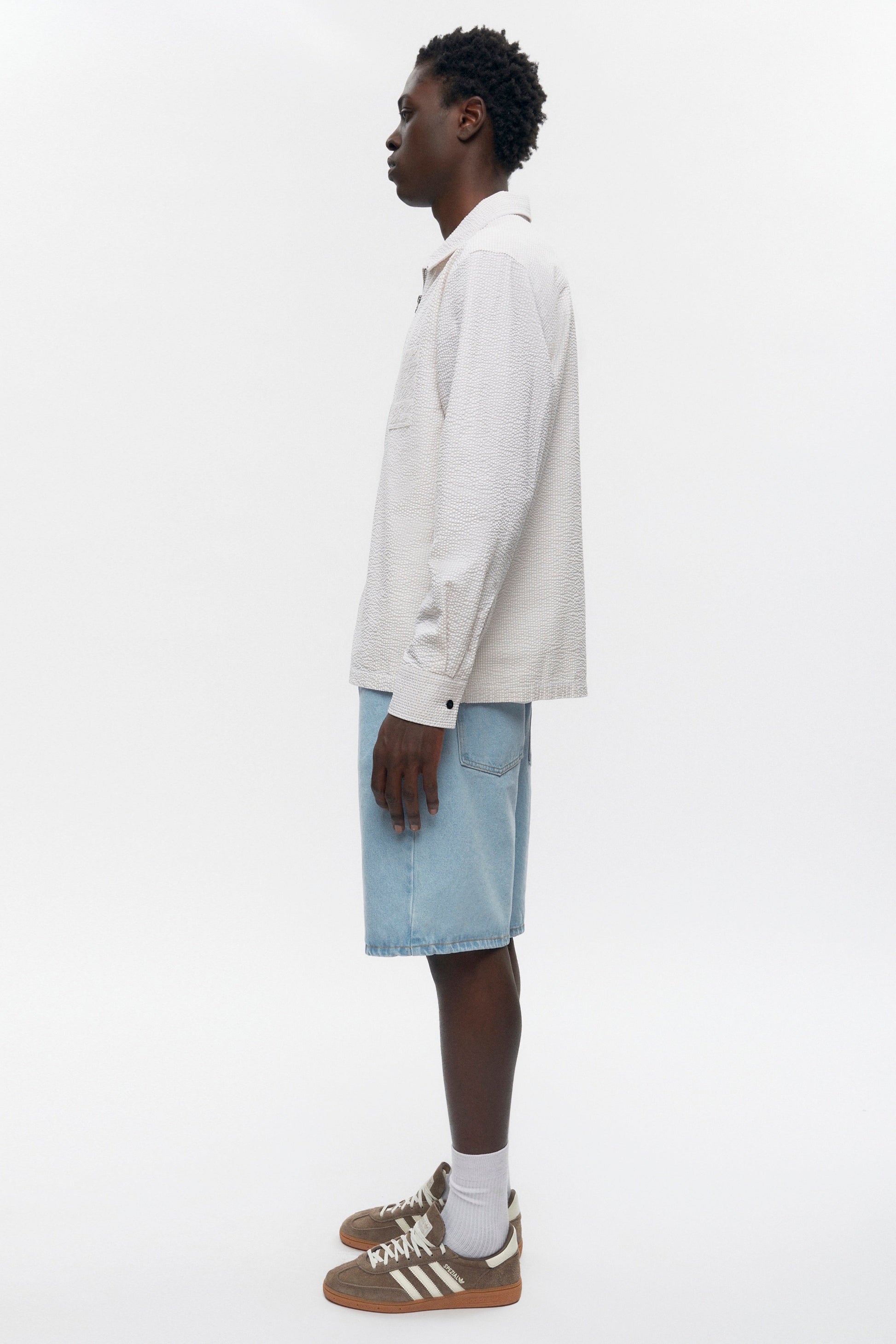 Men's Seersucker Full Zip Shirt