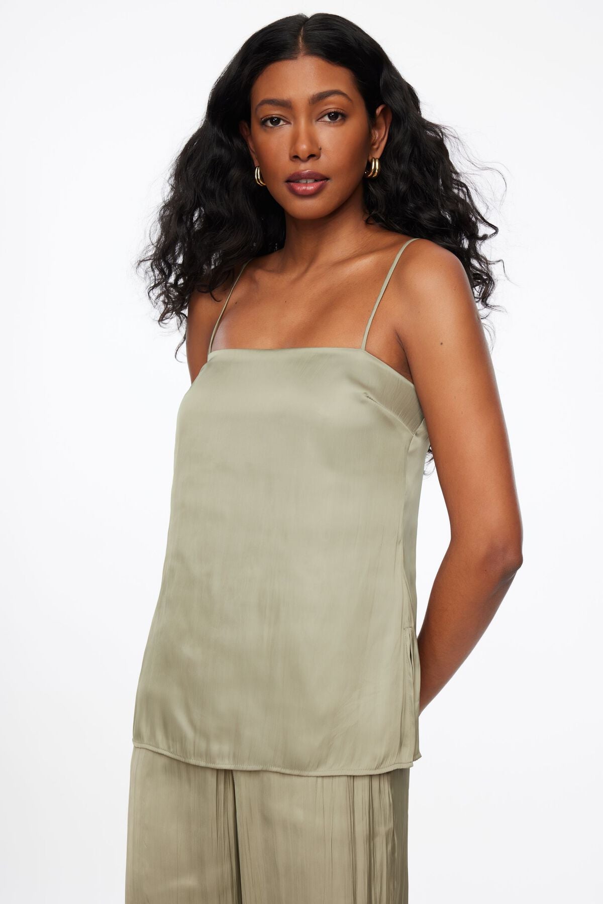 Camisole en satin froissé