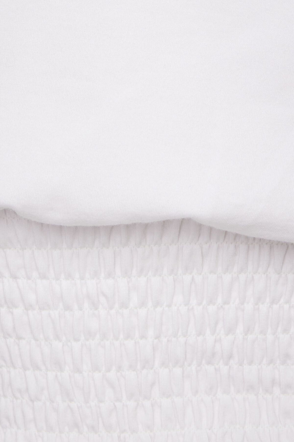 Smocked Crewneck T-Shirt