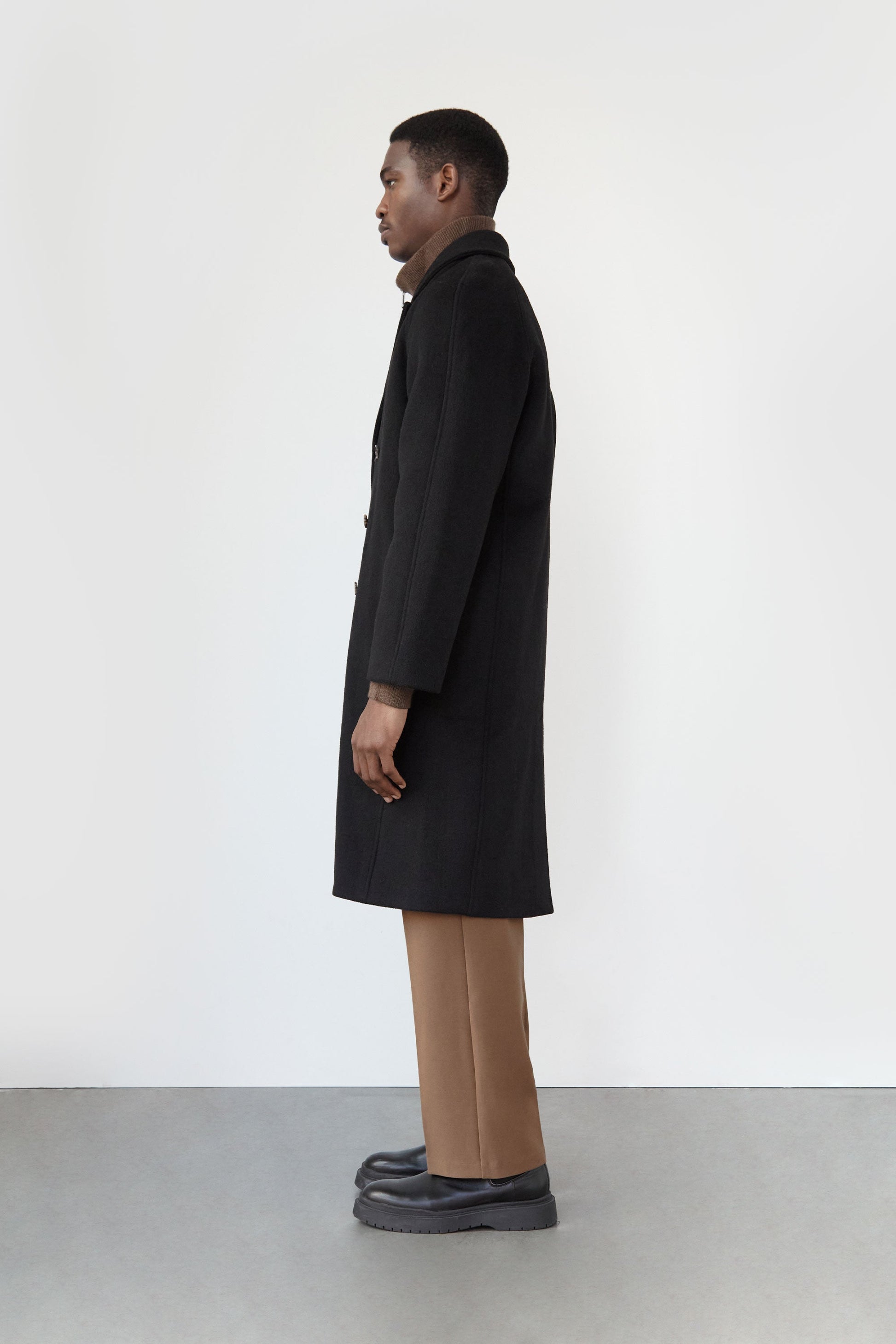 MANTEAU EN MÉLANGE DE LAINE