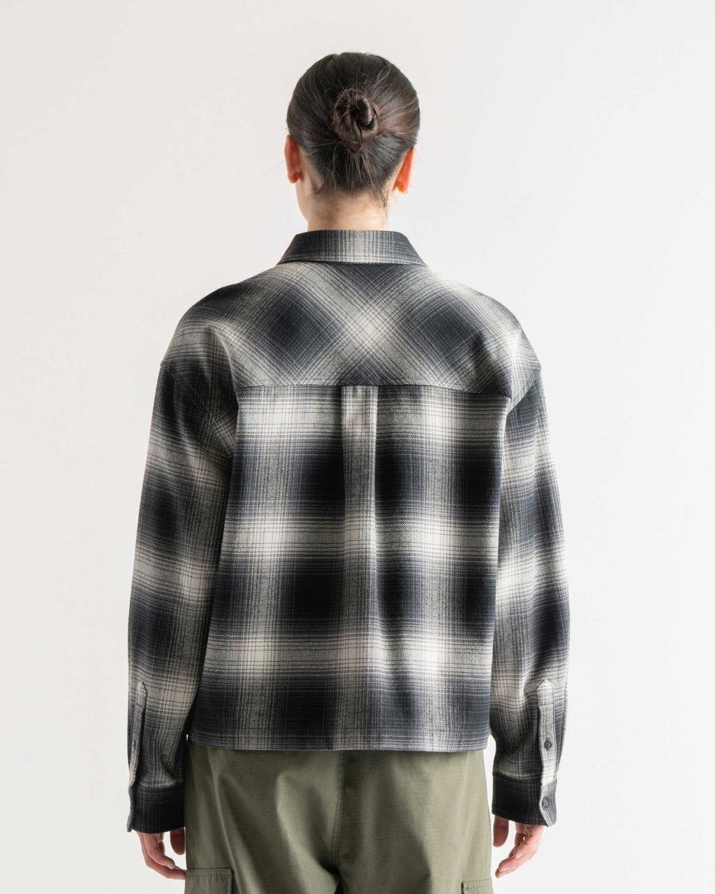 Chemise boutonnée en flanelle pour femme