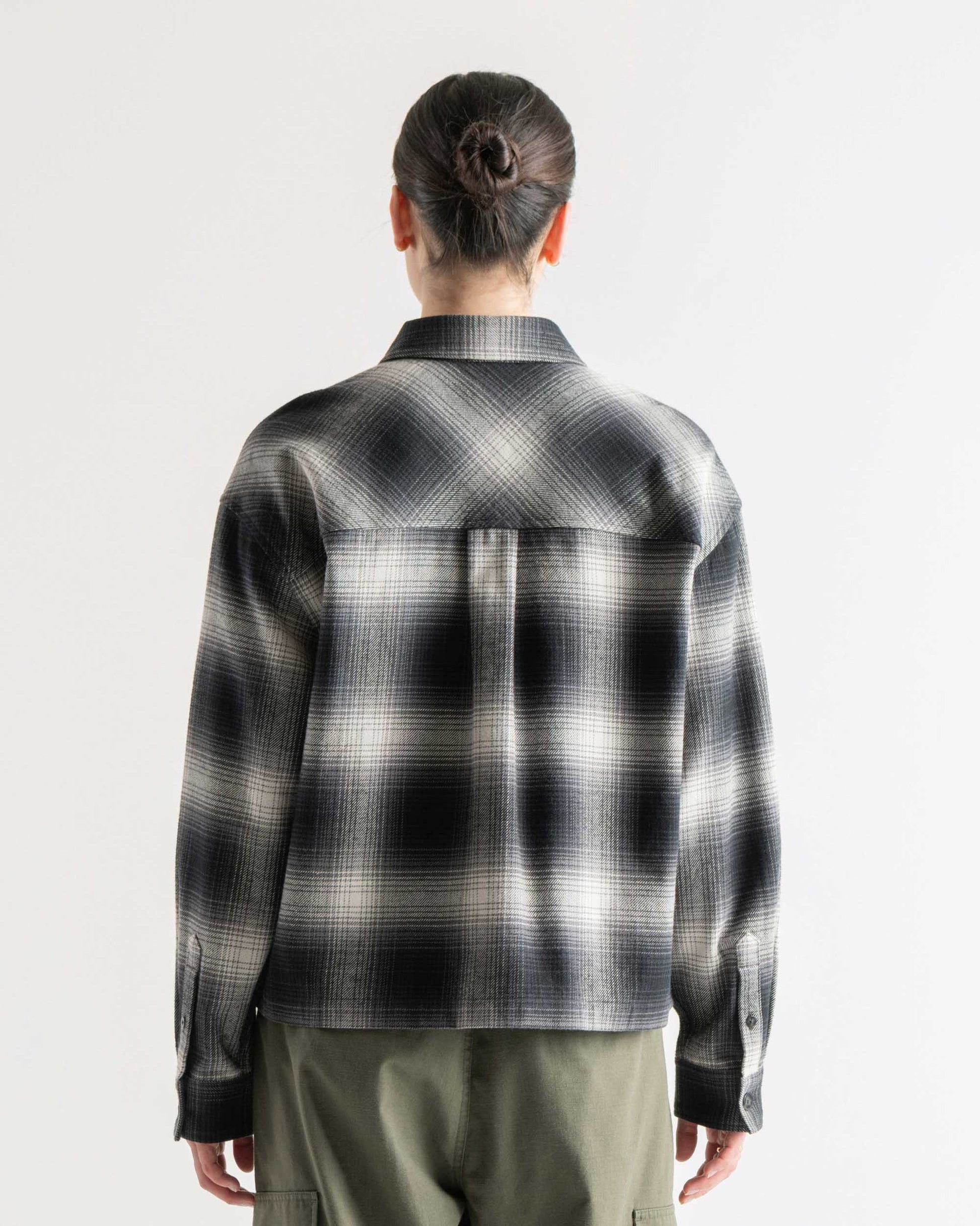 Chemise boutonnée en flanelle pour femme