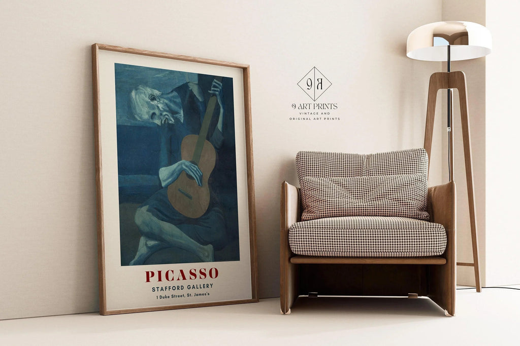 Pablo Picasso - Le Vieux Guitariste | Période bleue (disponible encadré ou non encadré)