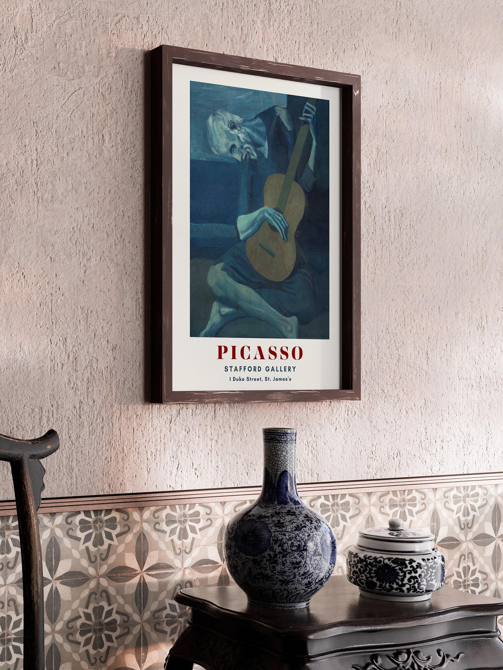 Pablo Picasso - Le Vieux Guitariste | Période bleue (disponible encadré ou non encadré)