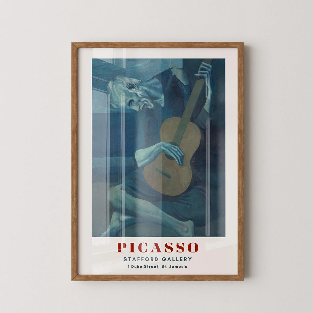 Pablo Picasso - Le Vieux Guitariste | Période bleue (disponible encadré ou non encadré)