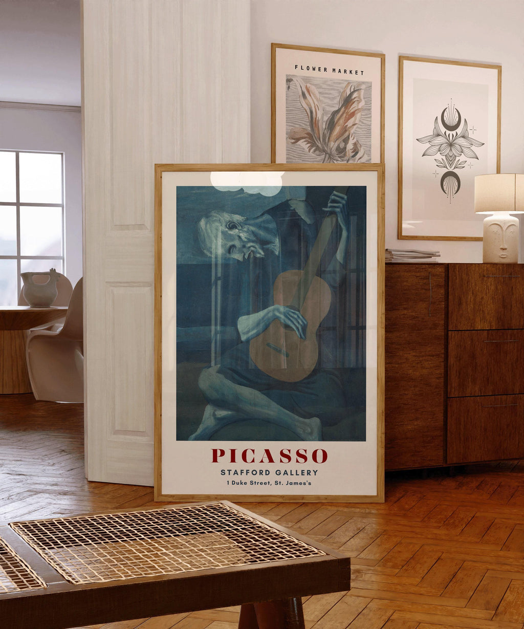 Pablo Picasso - Le Vieux Guitariste | Période bleue (disponible encadré ou non encadré)