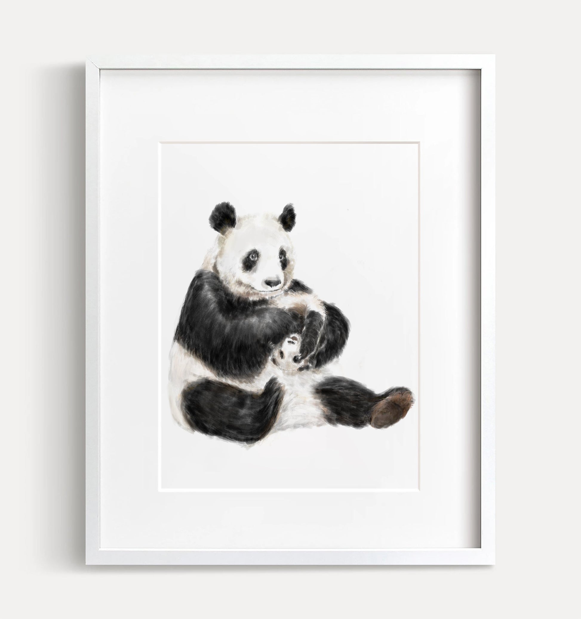 Illustration de maman panda et son petit