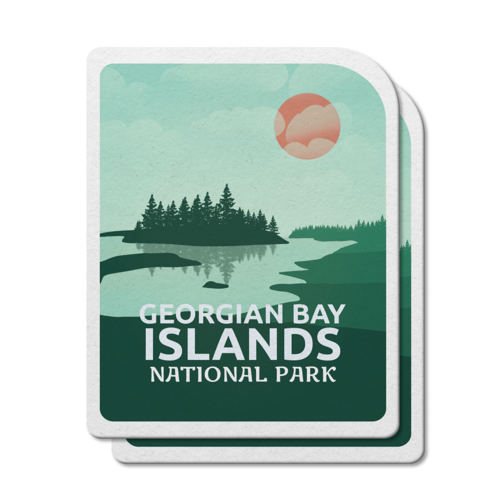 Autocollant en vinyle imperméable du parc national des îles de la baie Georgienne 
