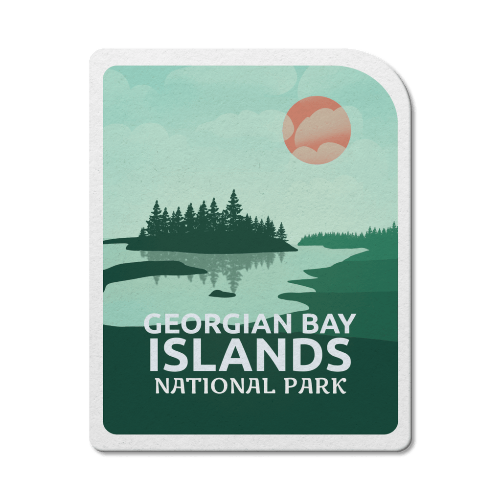 Autocollant en vinyle imperméable du parc national des îles de la baie Georgienne 