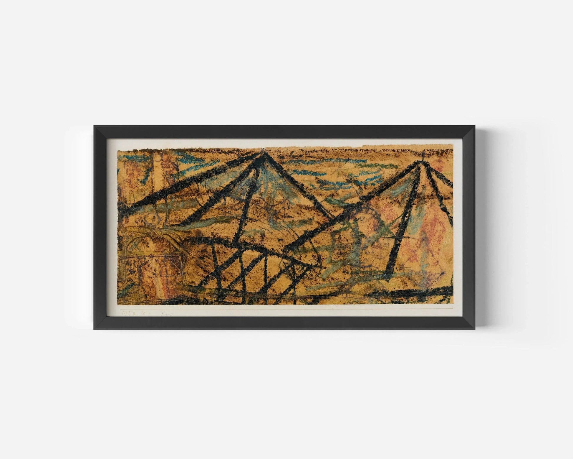 Paul Klee Abstract Art Print: With the Water Carrier, Panoramic Fine Art (2x1)