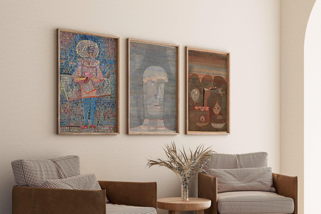 Paul Klee Art Print Trio: Vintage Abstract Giclee Fine Art