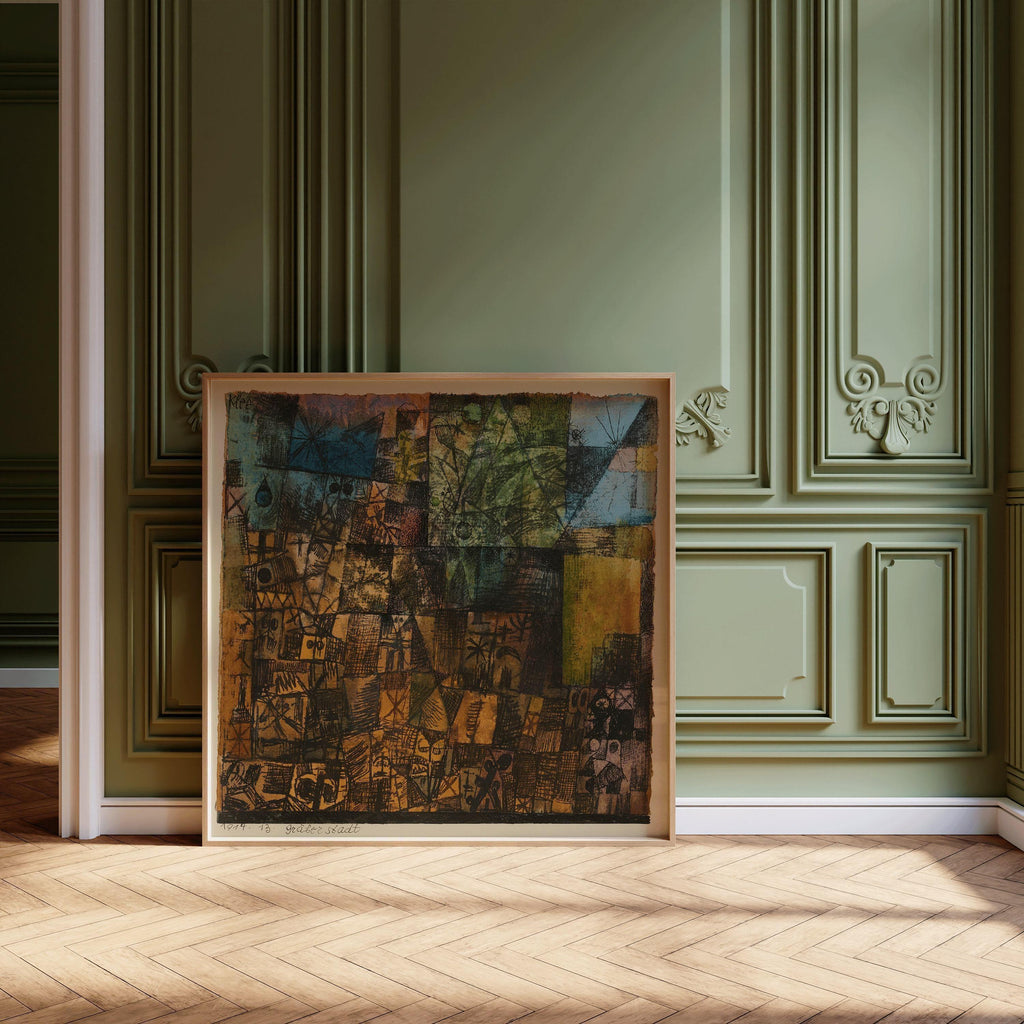 Paul Klee - Estampe « Cité des tombes » : Impression giclée moderne du milieu du XXe siècle