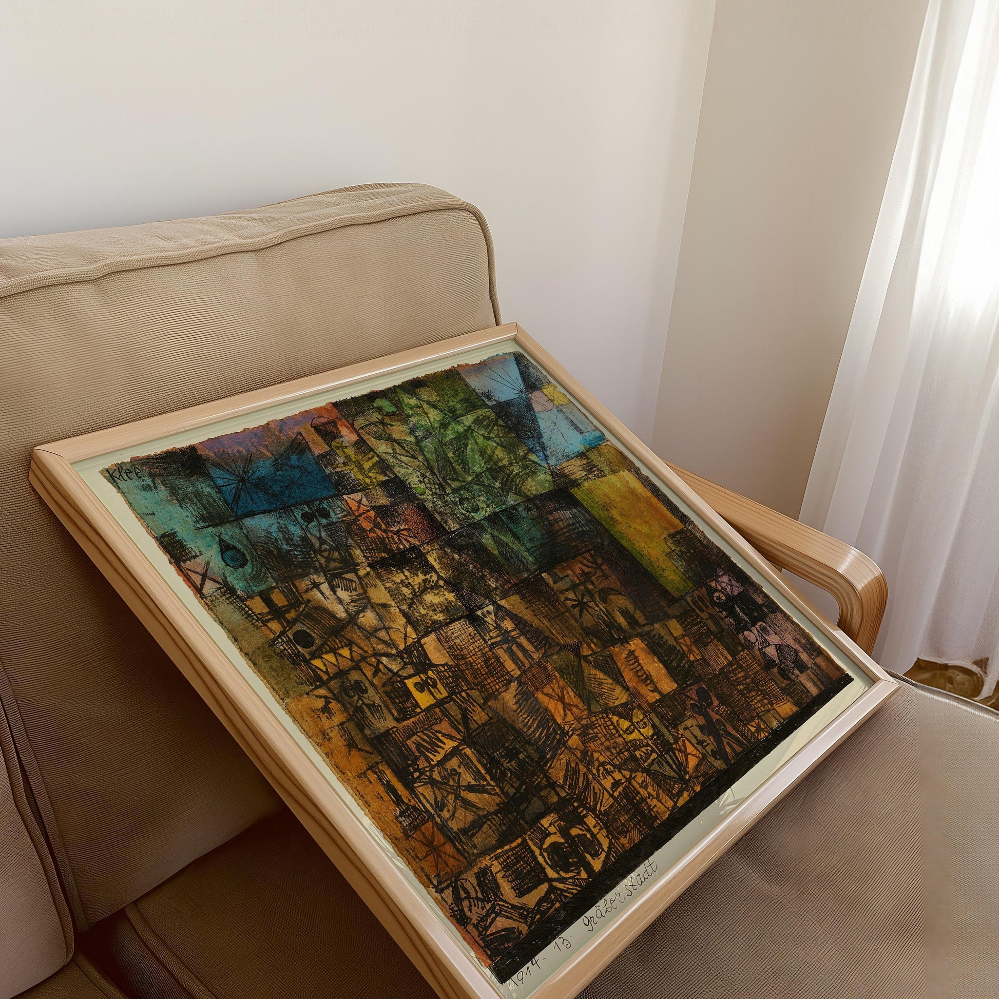Paul Klee - Estampe « Cité des tombes » : Impression giclée moderne du milieu du XXe siècle