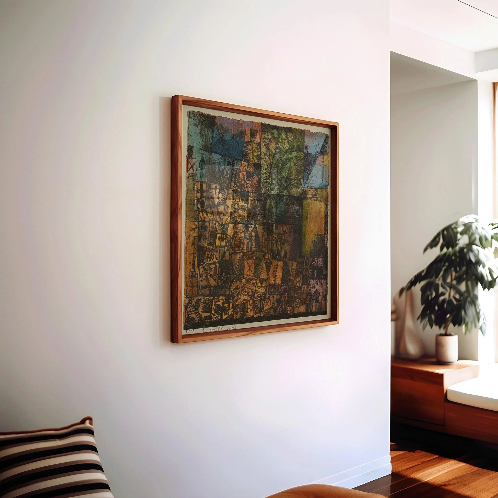Paul Klee - Estampe « Cité des tombes » : Impression giclée moderne du milieu du XXe siècle