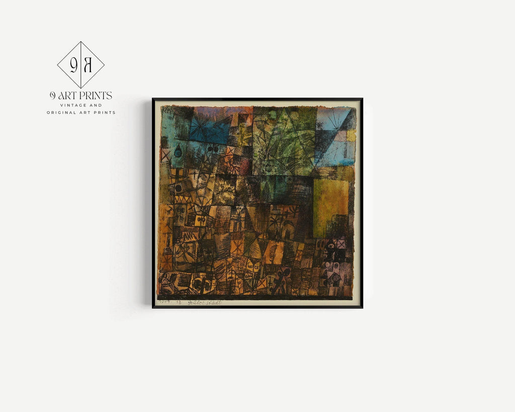 Paul Klee - Estampe « Cité des tombes » : Impression giclée moderne du milieu du XXe siècle
