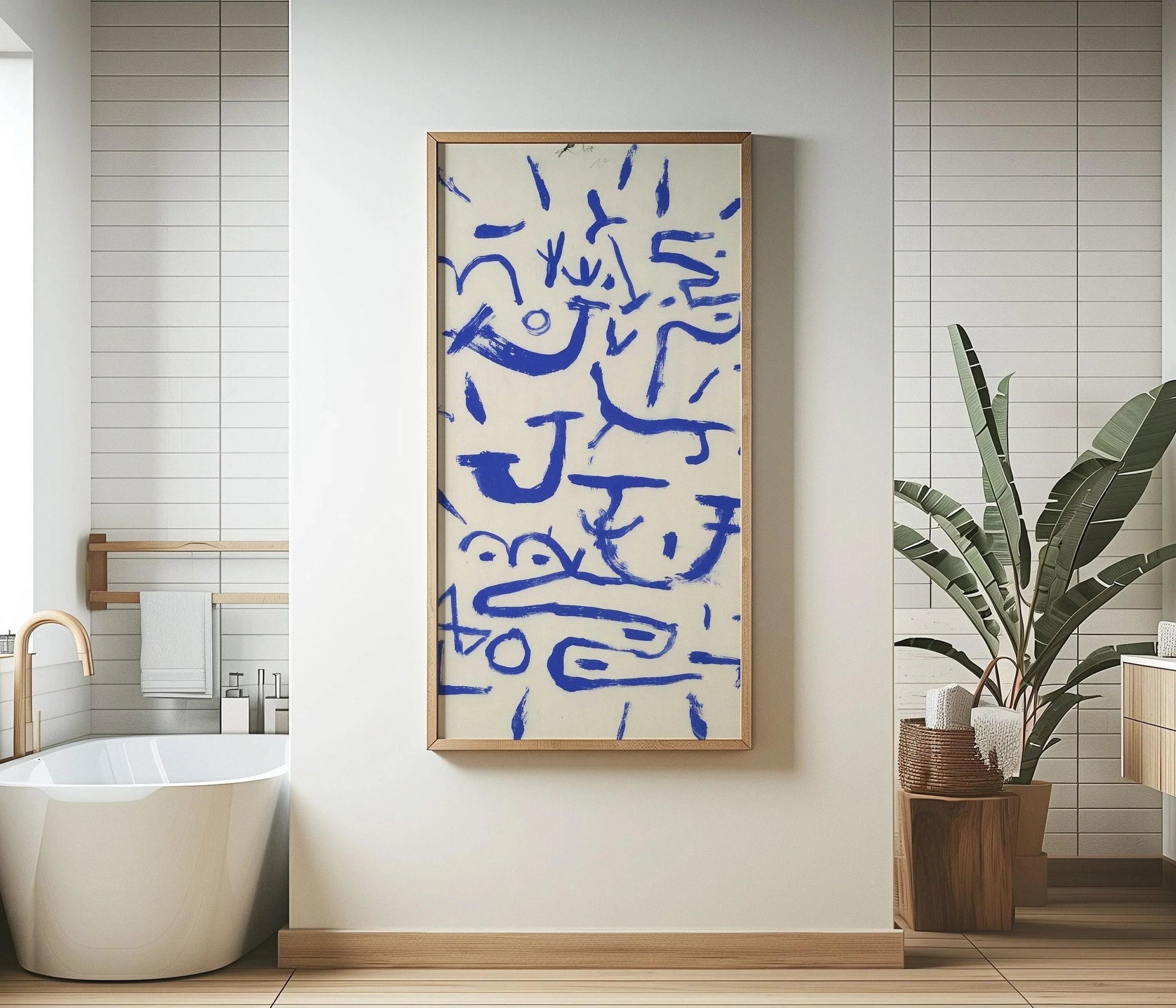Paul Klee - Creeper and Climber Print: Vintage Mid-Century Modern Abstract Art