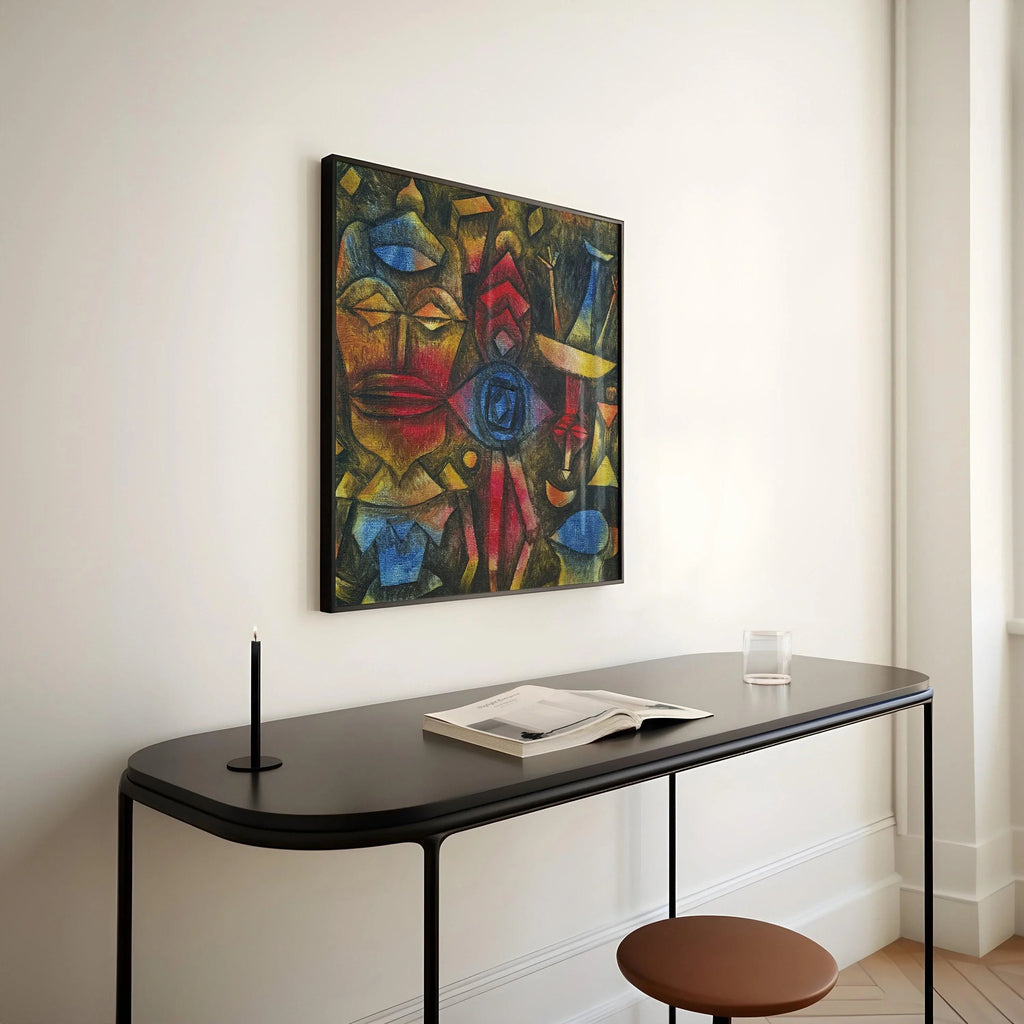 Paul Klee Figurines Art Print: Mid-Century Modern Abstract (Framed or Unframed)