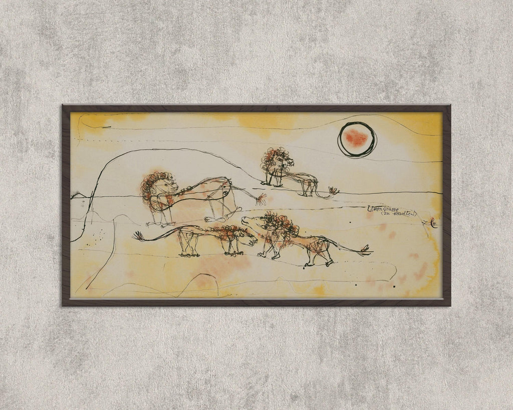 Estampe de Paul Klee Lions : Panorama abstrait moderne, option encadrée