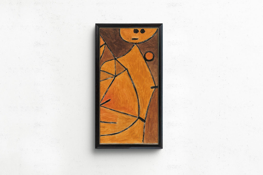 Paul Klee - Mannequin | Art abstrait vertical étroit vintage, style moderne du milieu du siècle (disponible encadré à la main ou non encadré) 2x1