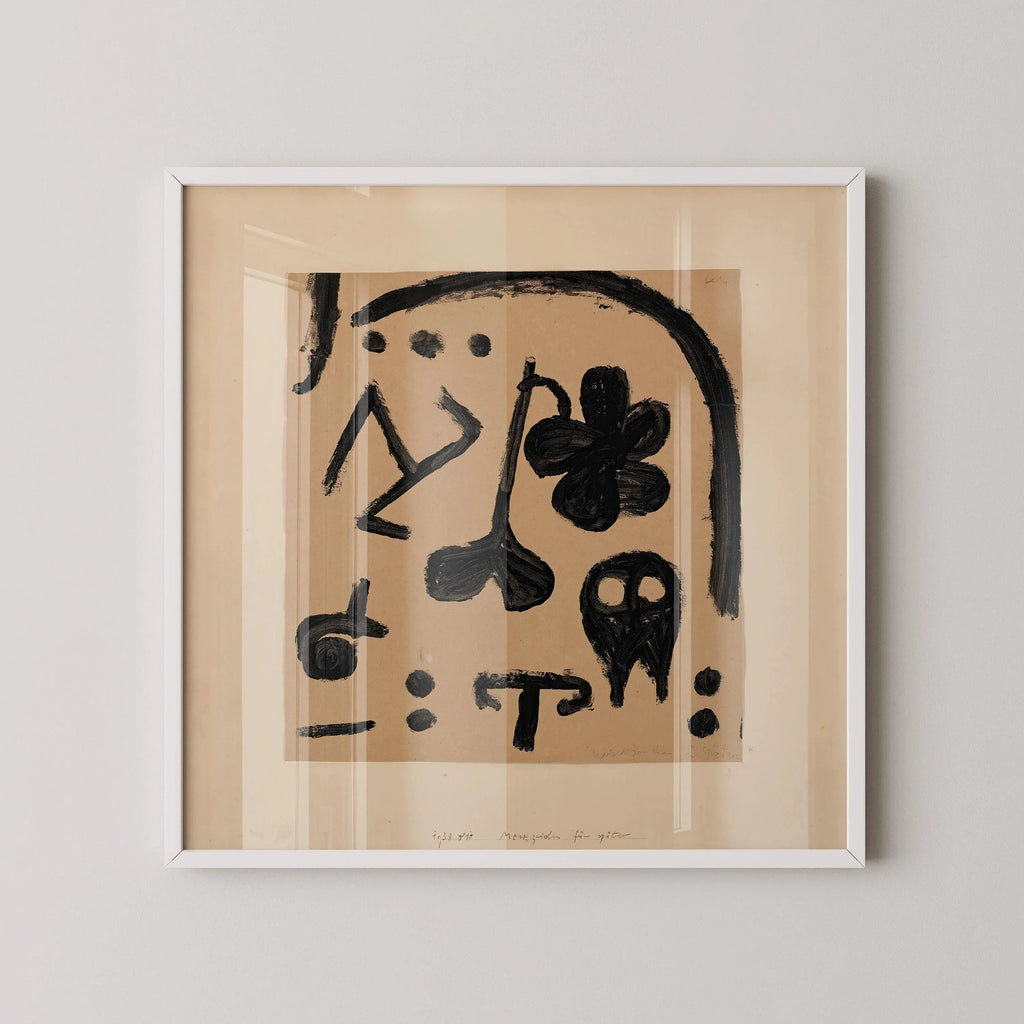 Paul Klee 'Marks for Later' Abstract Art Print: Mid-Century Modern Beige Giclee