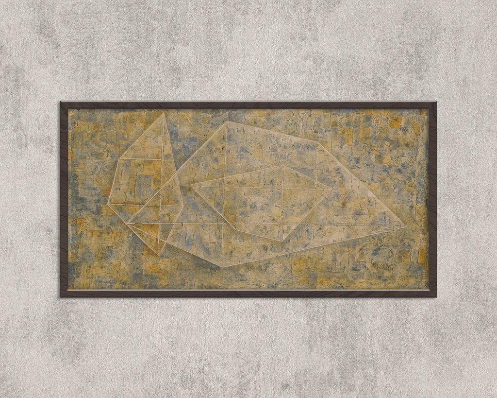 Paul Klee - P 14 | Art panoramique abstrait moderne (disponible encadré à la main ou non encadré) 2x1