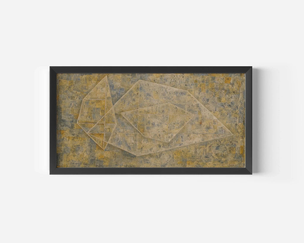Paul Klee - P 14 | Art panoramique abstrait moderne (disponible encadré à la main ou non encadré) 2x1