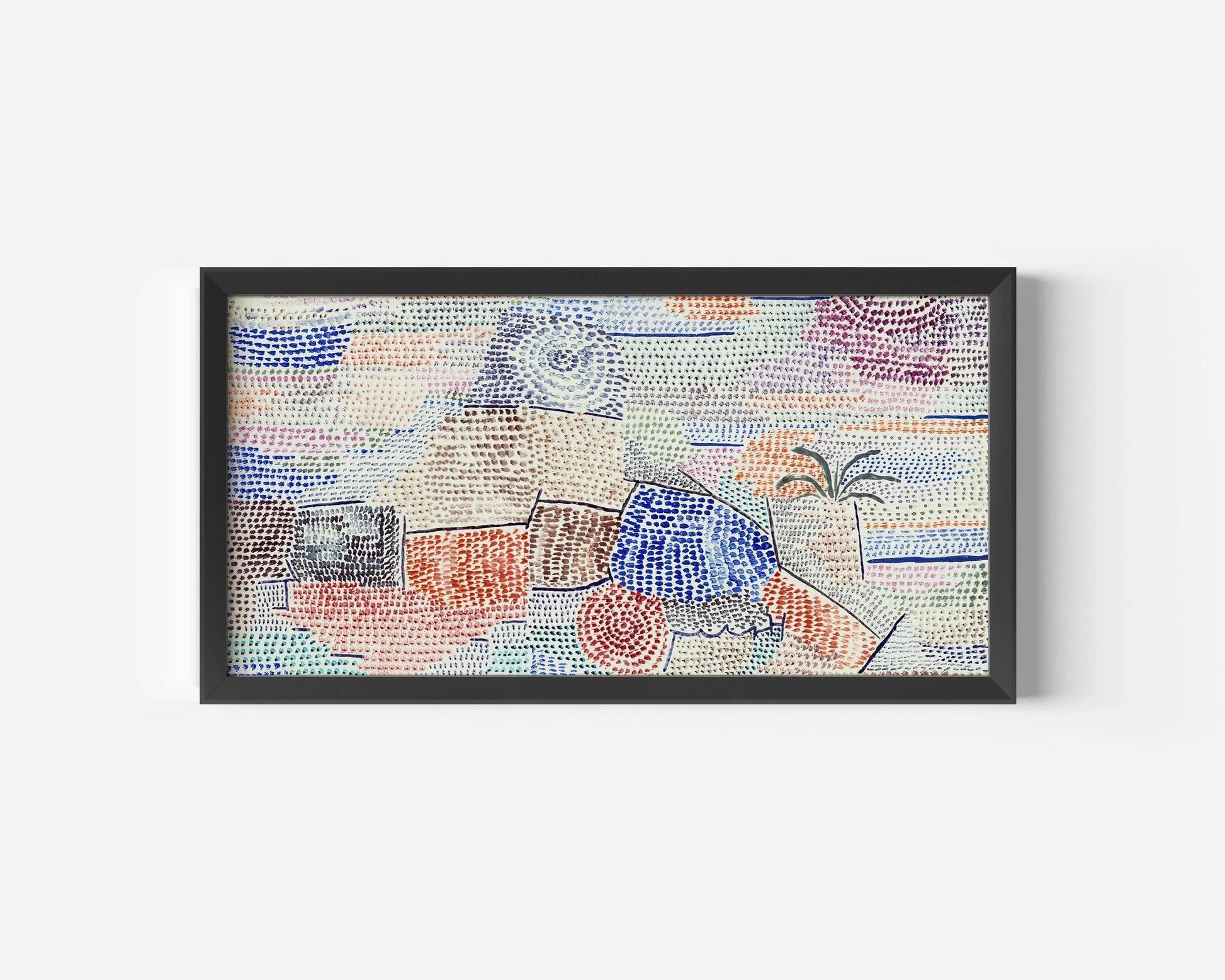 Estampe de Paul Klee : La lumière sur les temps anciens, art panoramique abstrait